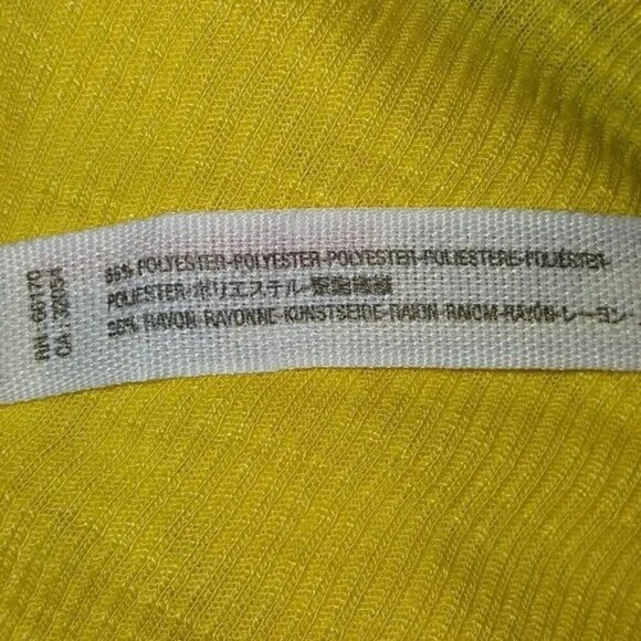 Free People Yellow Ribbed Racerback Tank Top - Picture 8 of 9